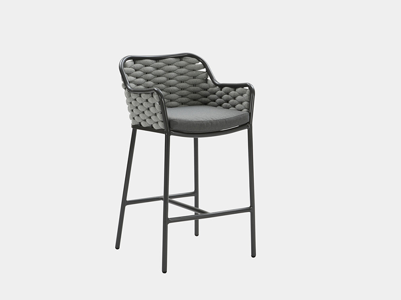 طناب طراحی مدرن صندلی نوار بافته شده در قاب آلومینیومی YQC-2092-C