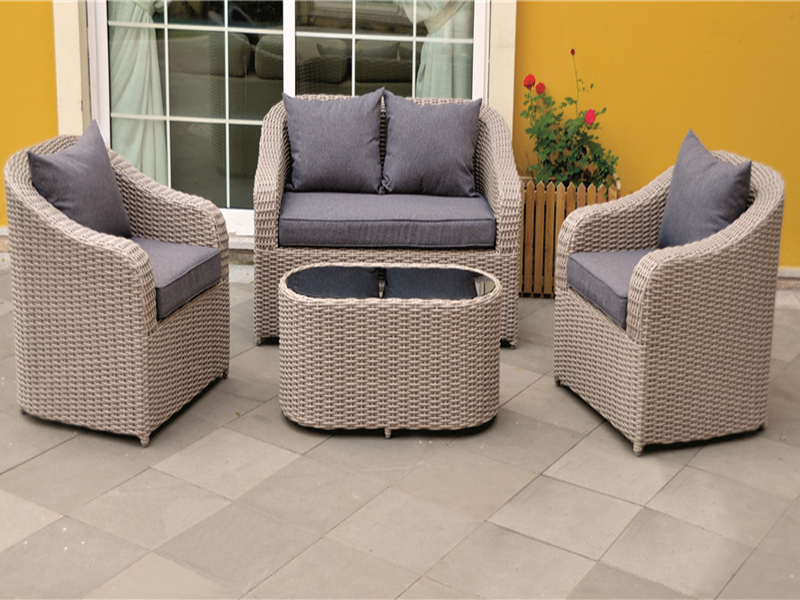 مجموعه مبل Rattan ، قاب آلومینیومی ، مجموعه مبل های بافته شده با دست ، YQR-408