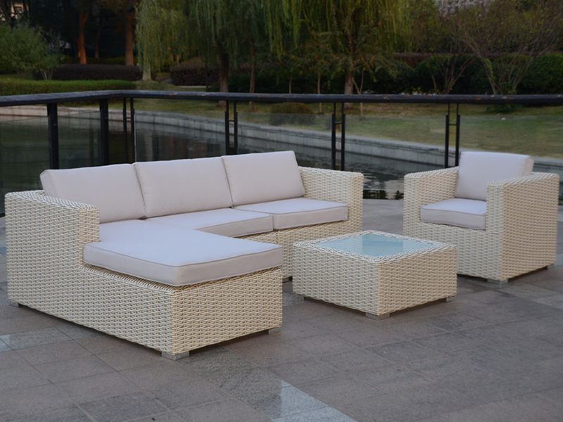 مبلمان مبل راتان در فضای باز ، مبلمان سالن مبل آلومینیومی Rattan مبل ، YQR-410A