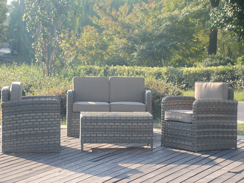 مجموعه مبل Rattan ، قاب آلومینیومی ، مجموعه باغ در فضای باز YQR-469A